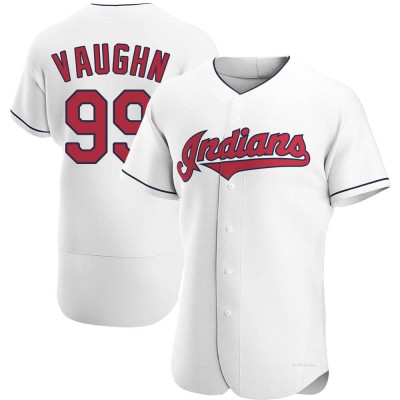 Men's Ricky Vaughn Cleveland Guardians Authentic White Home Jersey