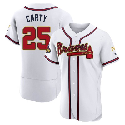 Men's Rico Carty Atlanta Braves Authentic Gold White 2022 Program Jersey