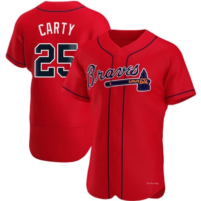 Men's Rico Carty Atlanta Braves Authentic Red Alternate Jersey