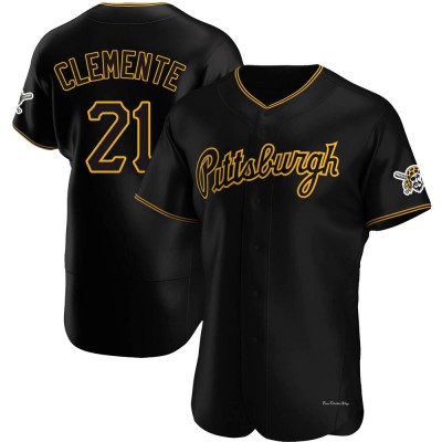 Men's Roberto Clemente Pittsburgh Pirates Authentic Black Alternate Team Jersey