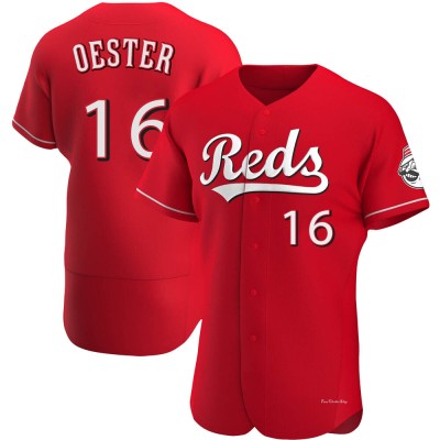 Men's Ron Oester Cincinnati Reds Authentic Red Alternate Jersey