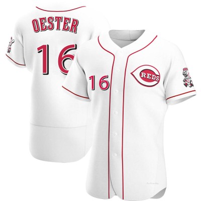 Men's Ron Oester Cincinnati Reds Authentic White Home Jersey