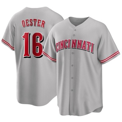 Men's Ron Oester Cincinnati Reds Replica Gray Road Jersey