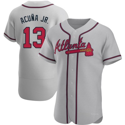 Men's Ronald Acuna Jr. Atlanta Braves Authentic Gray Road Jersey