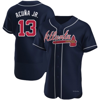 Men's Ronald Acuna Jr. Atlanta Braves Authentic Navy Alternate Jersey