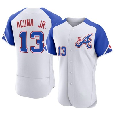Men's Ronald Acuna Jr. Atlanta Braves Authentic White 2023 City Connect Jersey