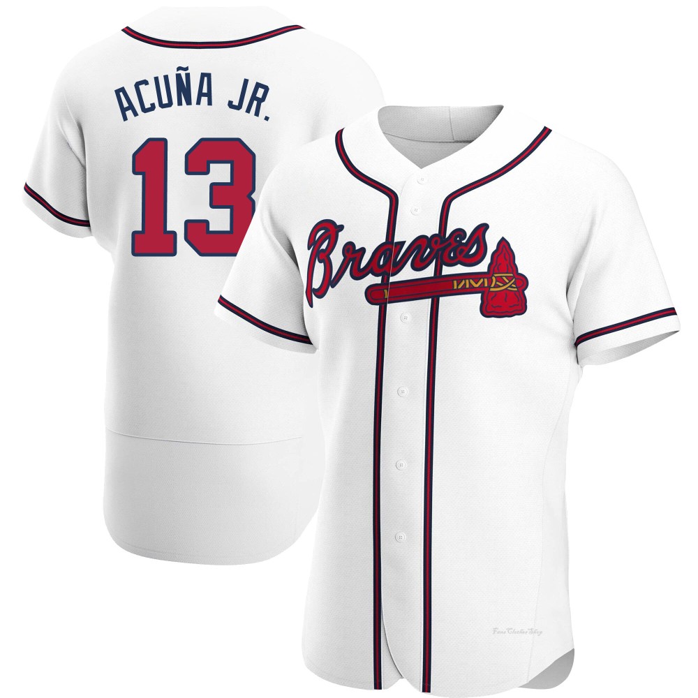Men's Ronald Acuna Jr. Atlanta Braves Authentic White Home Jersey