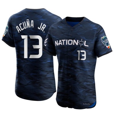 Men's Ronald Acuna Jr. Atlanta Braves Elite Royal National League Game Vapor Premier 2023 All-Star Jersey