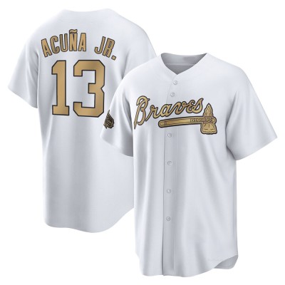 Men's Ronald Acuna Jr. Atlanta Braves Game White Replica 2022 All-Star Jersey