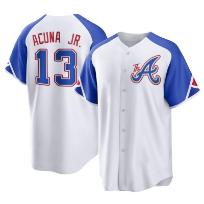 Men's Ronald Acuna Jr. Atlanta Braves Replica White 2023 City Connect Jersey