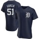 Men's Rony Garcia Detroit Tigers Authentic Navy Alternate Jersey