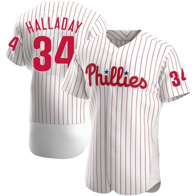 Men's Roy Halladay Philadelphia Phillies Authentic White Home Jersey