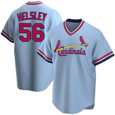 Men's Ryan Helsley St. Louis Cardinals Replica Light Blue Road Cooperstown Collection Jersey