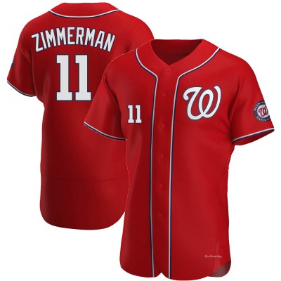Men's Ryan Zimmerman Washington Nationals Authentic Red Alternate Jersey