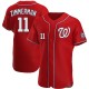 Men's Ryan Zimmerman Washington Nationals Authentic Red Alternate Jersey