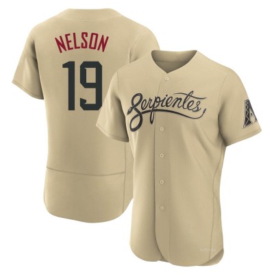 Men's Ryne Nelson Arizona Diamondbacks Authentic Gold 2021 City Connect Jersey
