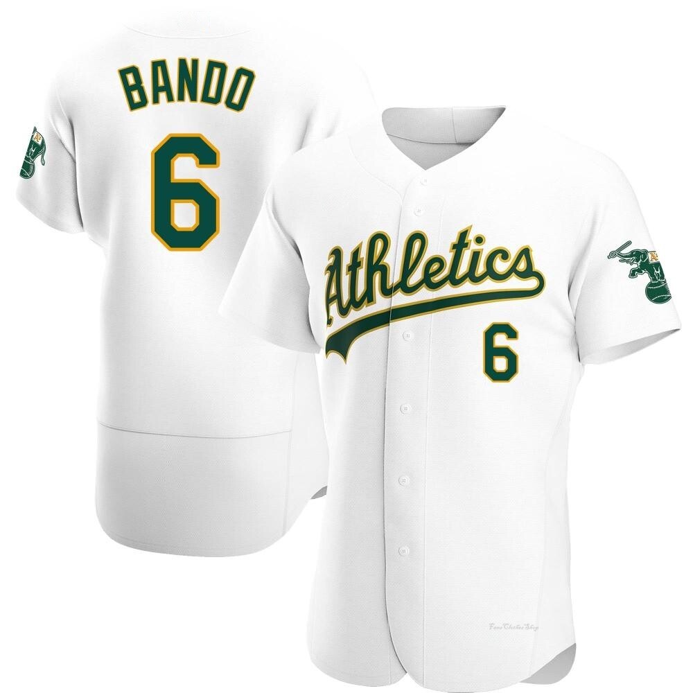 Men's Sal Bando Oakland Athletics Authentic White Home Jersey