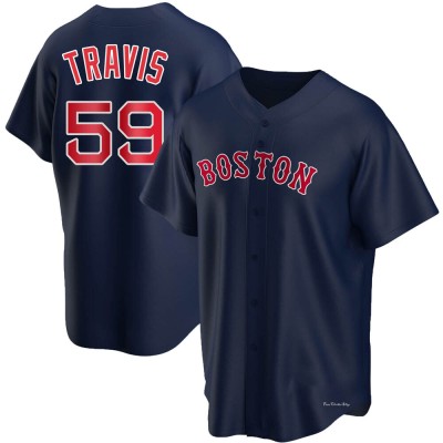 Men's Sam Travis Boston Red Sox Replica Navy Alternate Jersey