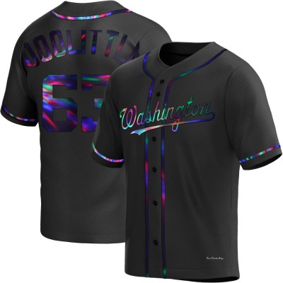 Men's Sean Doolittle Washington Nationals Replica Black Holographic Alternate Jersey