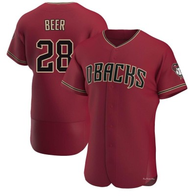 Men's Seth Beer Arizona Diamondbacks Authentic Crimson Alternate Jersey