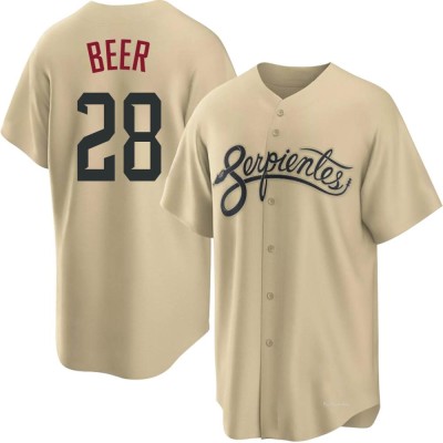 Men's Seth Beer Arizona Diamondbacks Replica Gold 2021 City Connect Cool Base Jersey