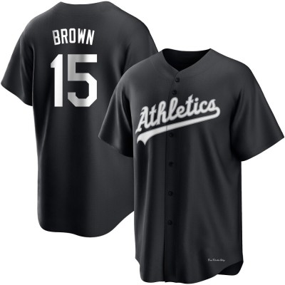 Men's Seth Brown Oakland Athletics Replica Black/White Jersey