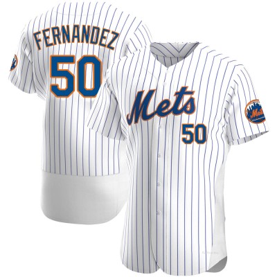 Men's Sid Fernandez New York Mets Authentic White Home Jersey