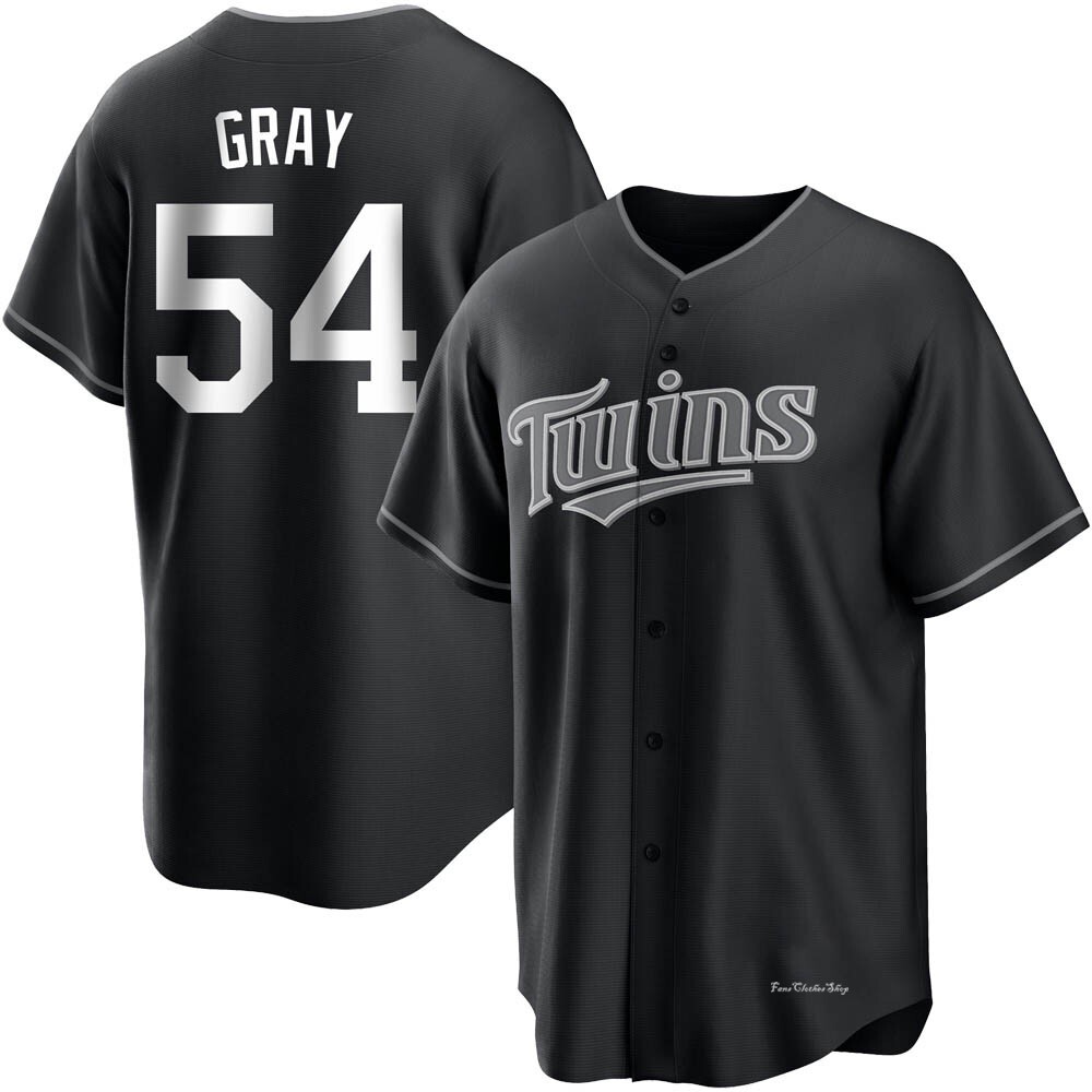 Men's Sonny Gray Minnesota Twins Replica Black/White Jersey