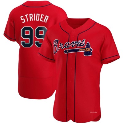 Men's Spencer Strider Atlanta Braves Authentic Red Alternate Jersey