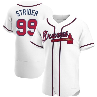 Men's Spencer Strider Atlanta Braves Authentic White Home Jersey