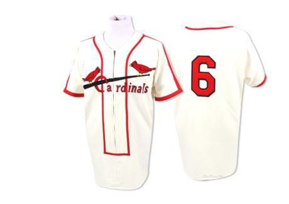 Men's Stan Musial St. Louis Cardinals Authentic Cream Throwback Jersey