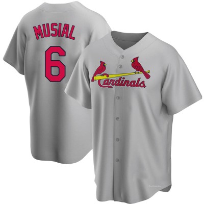 Men's Stan Musial St. Louis Cardinals Replica Gray Road Jersey