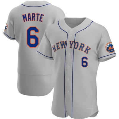 Men's Starling Marte New York Mets Authentic Gray Road Jersey
