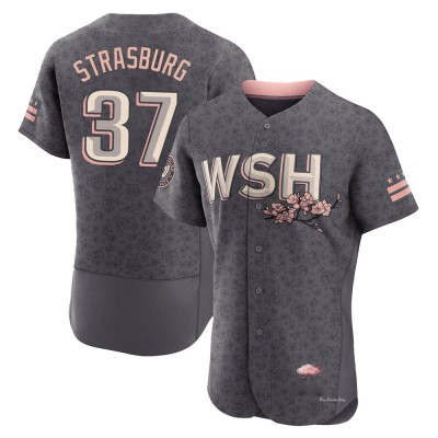 Men's Stephen Strasburg Washington Nationals Authentic Gray 2022 City Connect Jersey