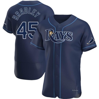 Men's Taj Bradley Tampa Bay Rays Authentic Navy Alternate Jersey