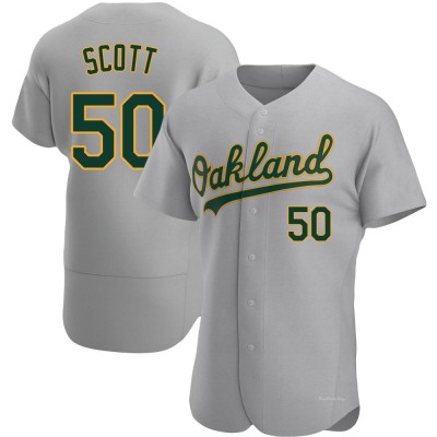 Men's Tayler Scott Oakland Athletics Authentic Gray Road Jersey