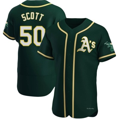 Men's Tayler Scott Oakland Athletics Authentic Green Alternate Jersey