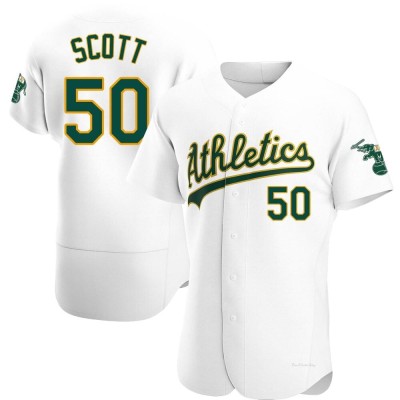 Men's Tayler Scott Oakland Athletics Authentic White Home Jersey