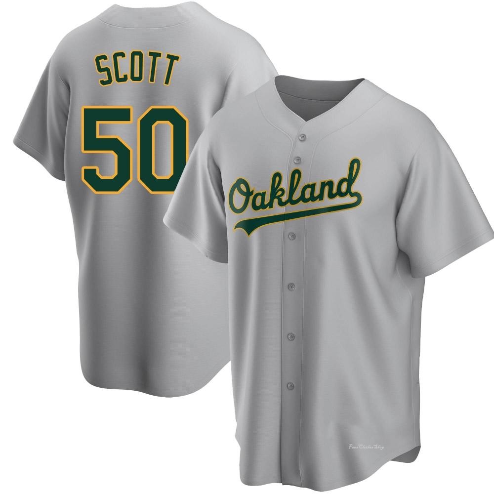 Men's Tayler Scott Oakland Athletics Replica Gray Road Jersey