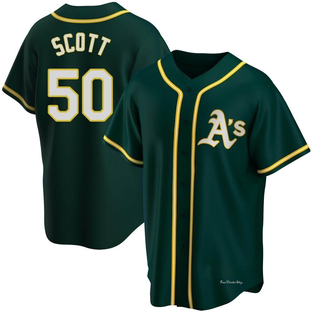 Men's Tayler Scott Oakland Athletics Replica Green Alternate Jersey