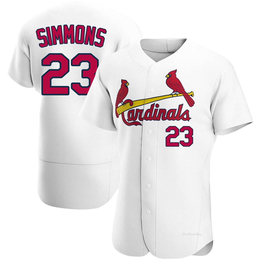 Men's Ted Simmons St. Louis Cardinals Authentic White Home Jersey