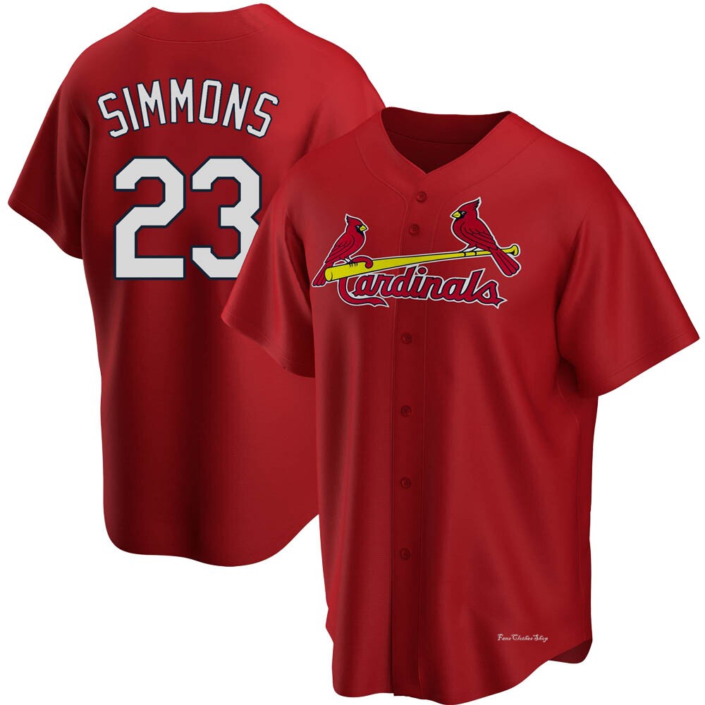 Men's Ted Simmons St. Louis Cardinals Replica Red Alternate Jersey