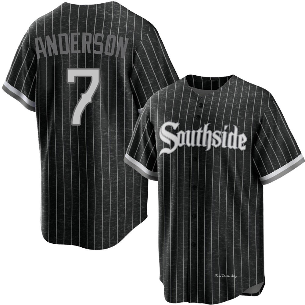 Men's Tim Anderson Chicago White Sox Replica Black 2021 City Connect Jersey