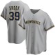 Men's TJ Shook Milwaukee Brewers Replica Gray Road Jersey