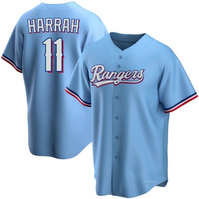 Men's Toby Harrah Texas Rangers Replica Light Blue Alternate Jersey