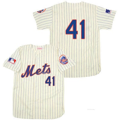 Men's Tom Seaver New York Mets Authentic Cream 1969 Throwback Jersey