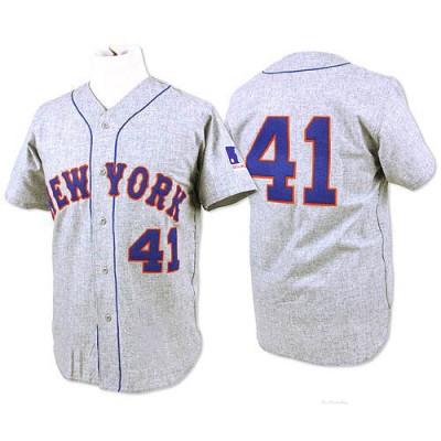 Men's Tom Seaver New York Mets Authentic Grey 1969 Throwback Jersey