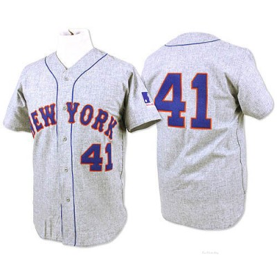 Men's Tom Seaver New York Mets Replica Grey 1969 Throwback Jersey