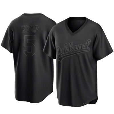 Men's Tony Kemp Oakland Athletics Replica Black Pitch Fashion Jersey