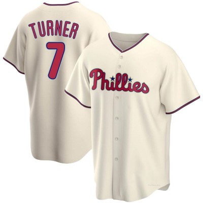 Men's Trea Turner Philadelphia Phillies Replica Cream Alternate Jersey